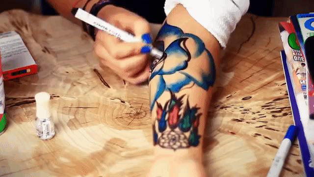 Как сделать временную татуировку
